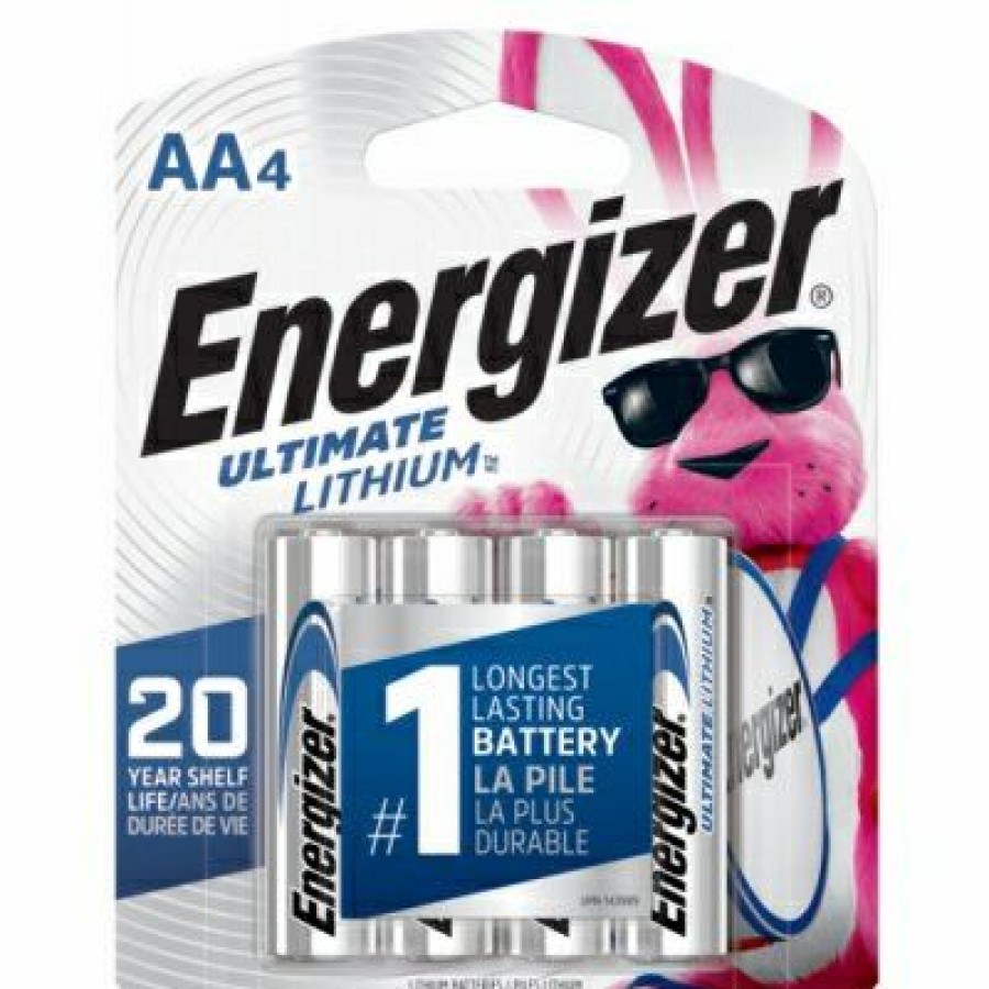 Electrical * | Ultimate Lithium Aa (Double A) Batteries, 4 Pack Sales Energizer