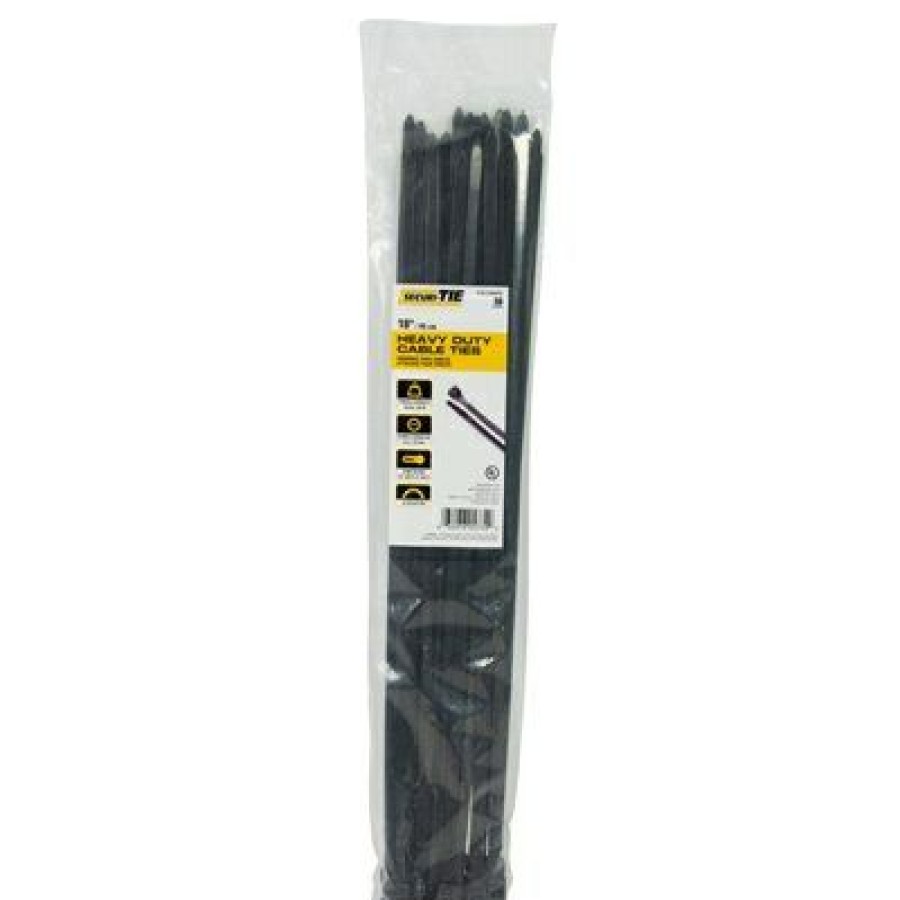 Electrical * | Heavy Duty Cable Tie, Uv Black, 18-In., 50-Pk. New Arrivals Gardner Bender