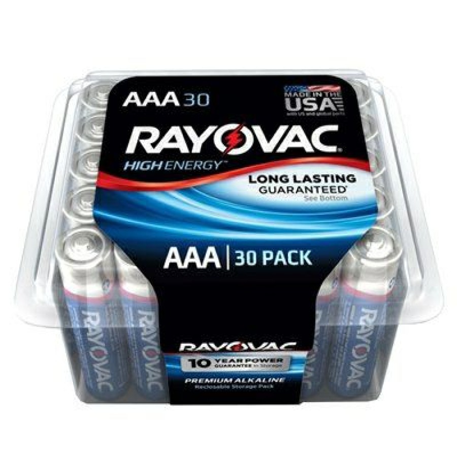 Electrical * | High Energy Aaa (Triple A) Alkaline Batteries, 30 Pack Glamor Model Rayovac