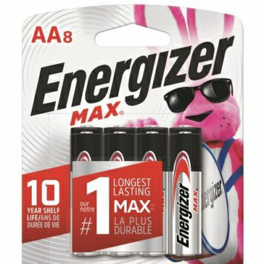 Electrical * | Max Aa (Double A) Alkaline Batteries, 8 Pack High Quality Energizer