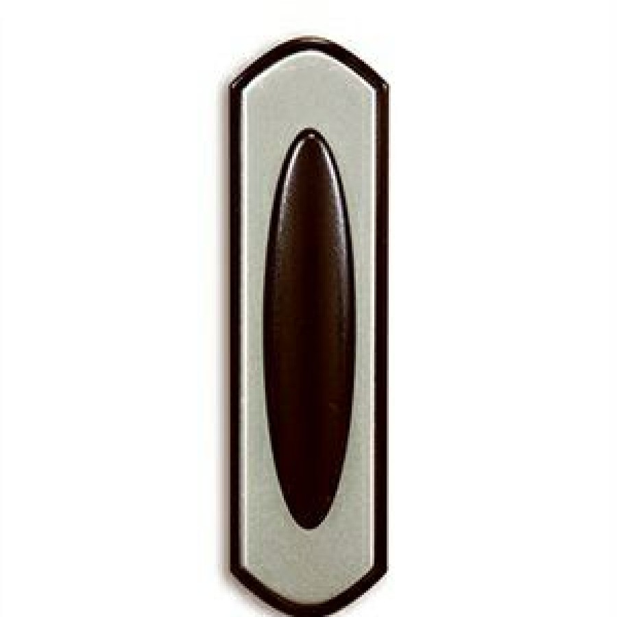 Electrical * | Push Button Doorbell, Wireless, Black With Nickel Face Premium Product Heathco