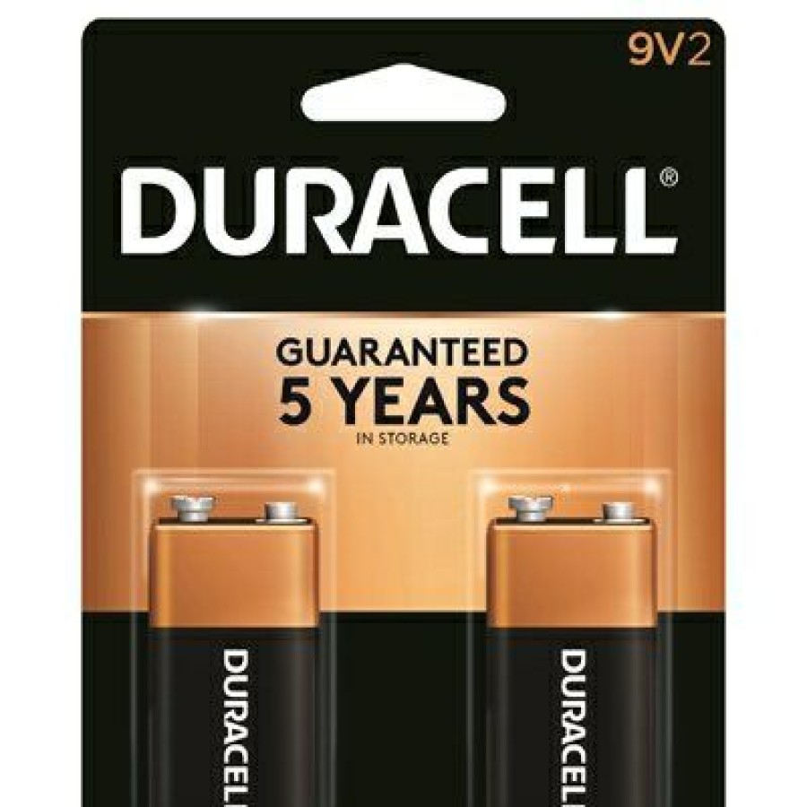 Electrical * | Alkaline Batteries, 9V, 2-Pk. Simple Drawing Duracell