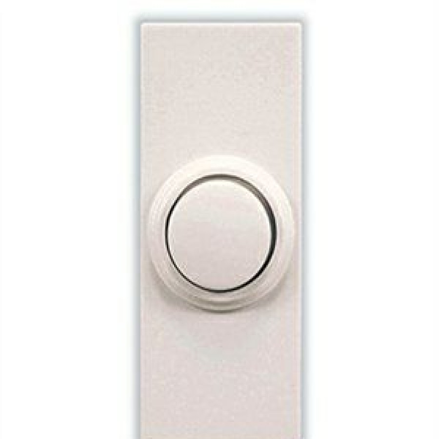 Electrical * | Push Button Doorbell, Wireless, Surface Mount, White, 150-Ft. Range Sale Heathco