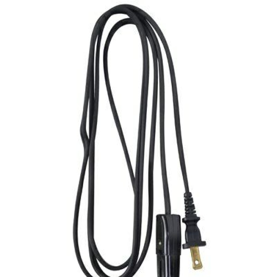 Electrical * | Master Electrician Unique Style Miniature Plug Appliance Cord, 18/2 Hpn, Black, 6-Ft.