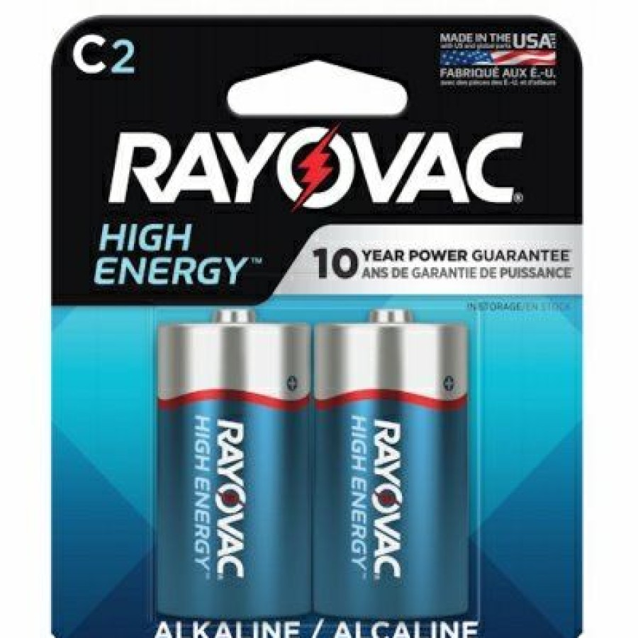 Electrical * | High Energy Alkaline C Cell Batteries, 2 Pack Sale Merchandise Rayovac