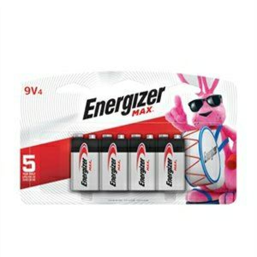 Electrical * | Max 9-Volt (9V) Alkaline Batteries, 4 Pack Glamor Model Energizer