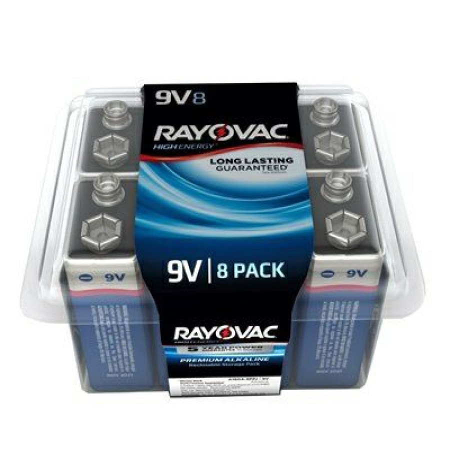 Electrical * | High Energy 9 Volt (9V) Alkaline Batteries, 8 Pack Superior Style Rayovac