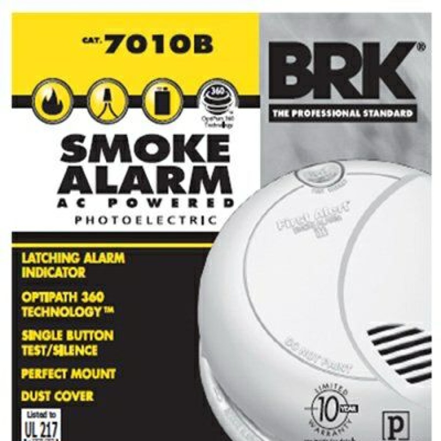 Electrical * | Brk The Latest Fashion Photoelectric Smoke Alarm, Hardwired W/Battery Backup