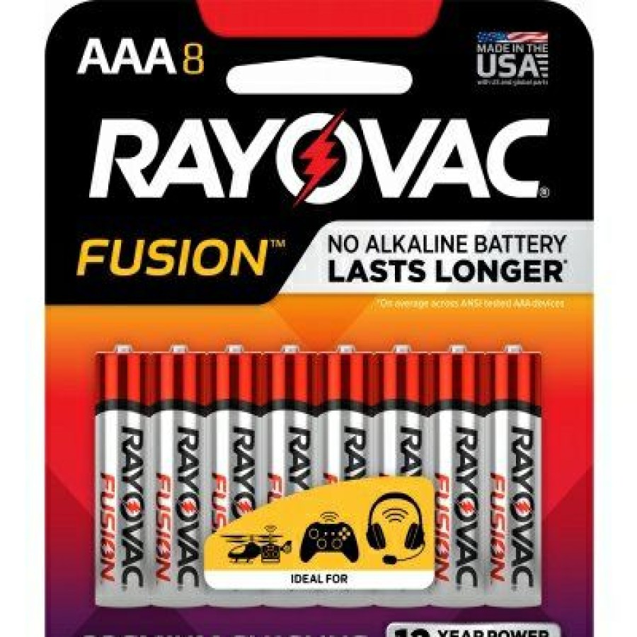 Electrical * | Rayovac At Lower Price Fusion Aaa (Triple A) Alkaline Batteries, 8 Pack