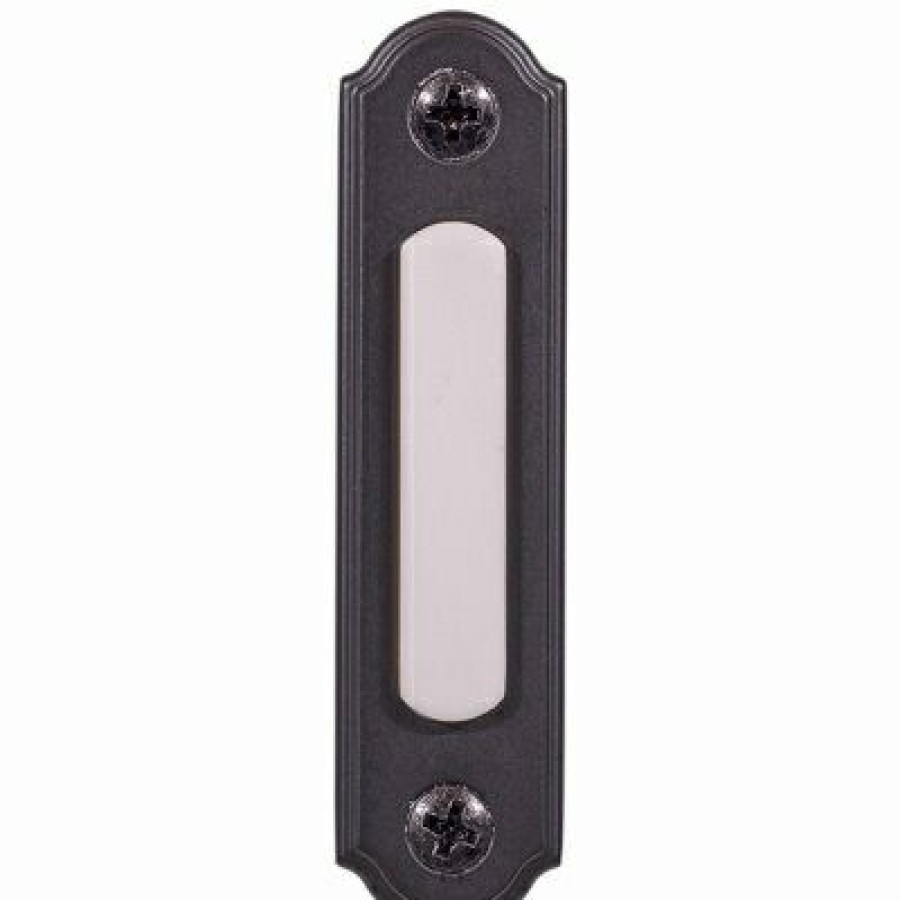 Electrical * | Push Button Doorbell, Wired, Lighted, Surface Mount, Black Lower Price Heath Zenith