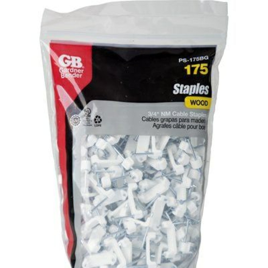 Electrical * | Gardner Bender With Discount 3/4-In. Plastic Non-Metallic Cable Staples, 175-Pack