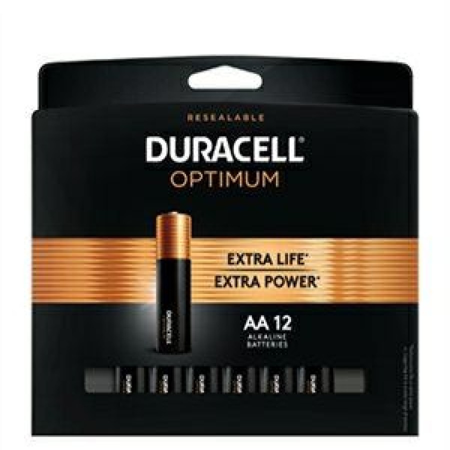 Electrical * | Duracell Exactly Discount Optimum Alkaline Batteries, Aa, 12-Pk.