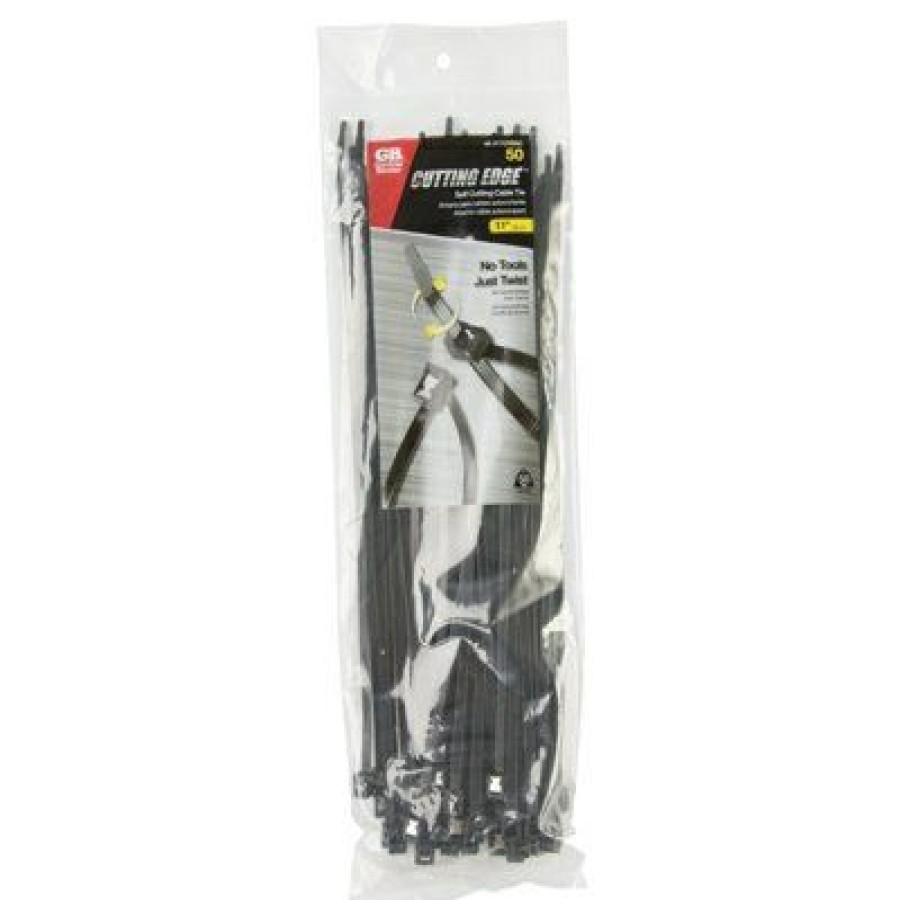 Electrical * | Cable Ties, Self-Cutting, Black, 11-In., 50-Pk. Latest Fashion Gardner Bender