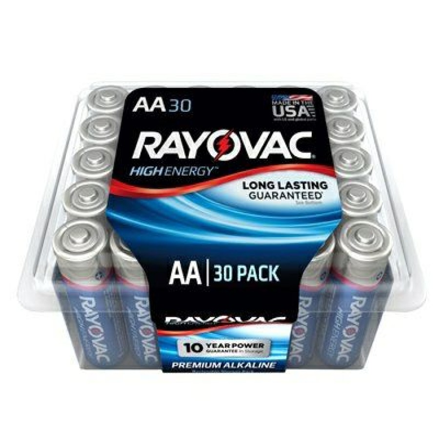 Electrical * | High Energy Aa (Double A) Alkaline Batteries, 30 Pack Premium Product Rayovac