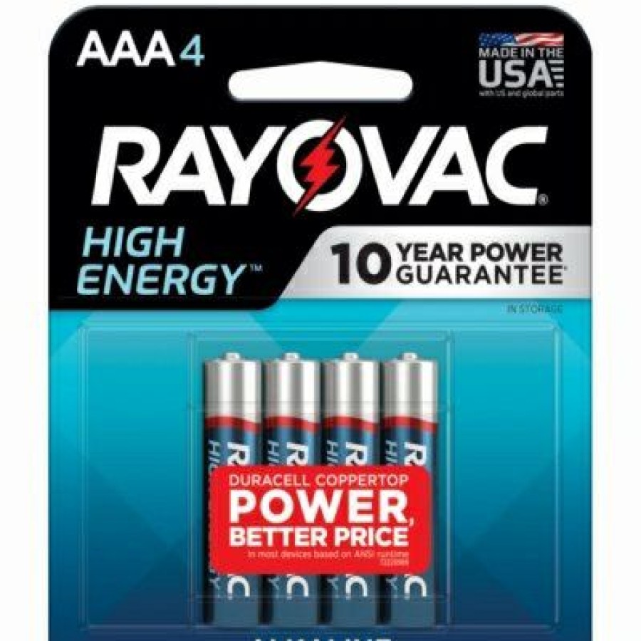 Electrical * | High Energy Aaa (Triple A) Alkaline Batteries, 4 Pack Latest Fashion Rayovac