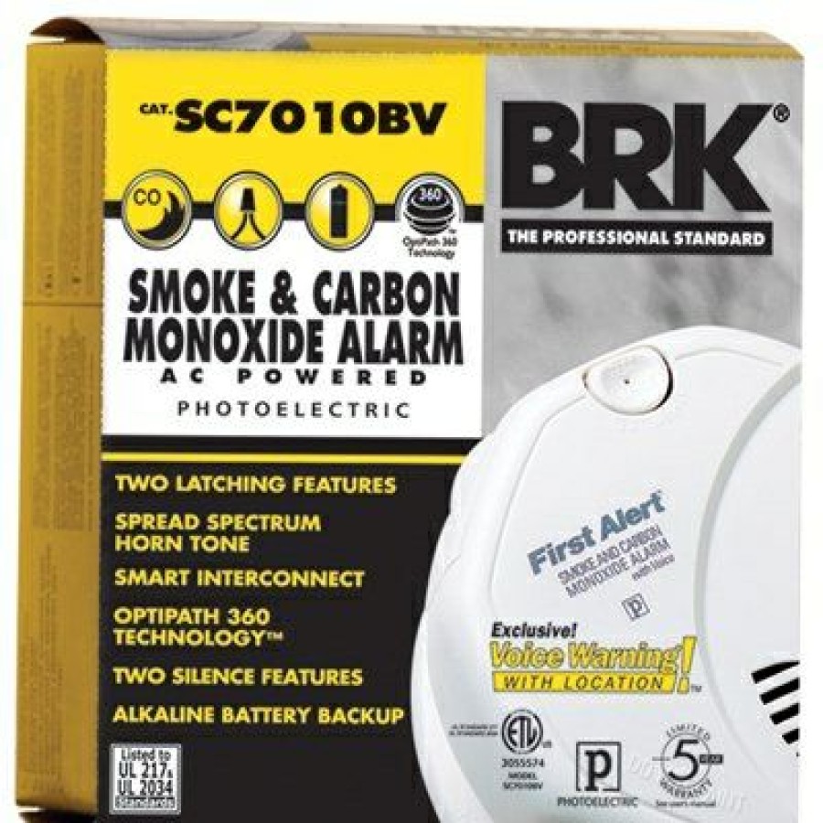 Electrical * | First Alert Discount Photoelectric Smoke & Co Alarm, Hardwired W/Battery Backup