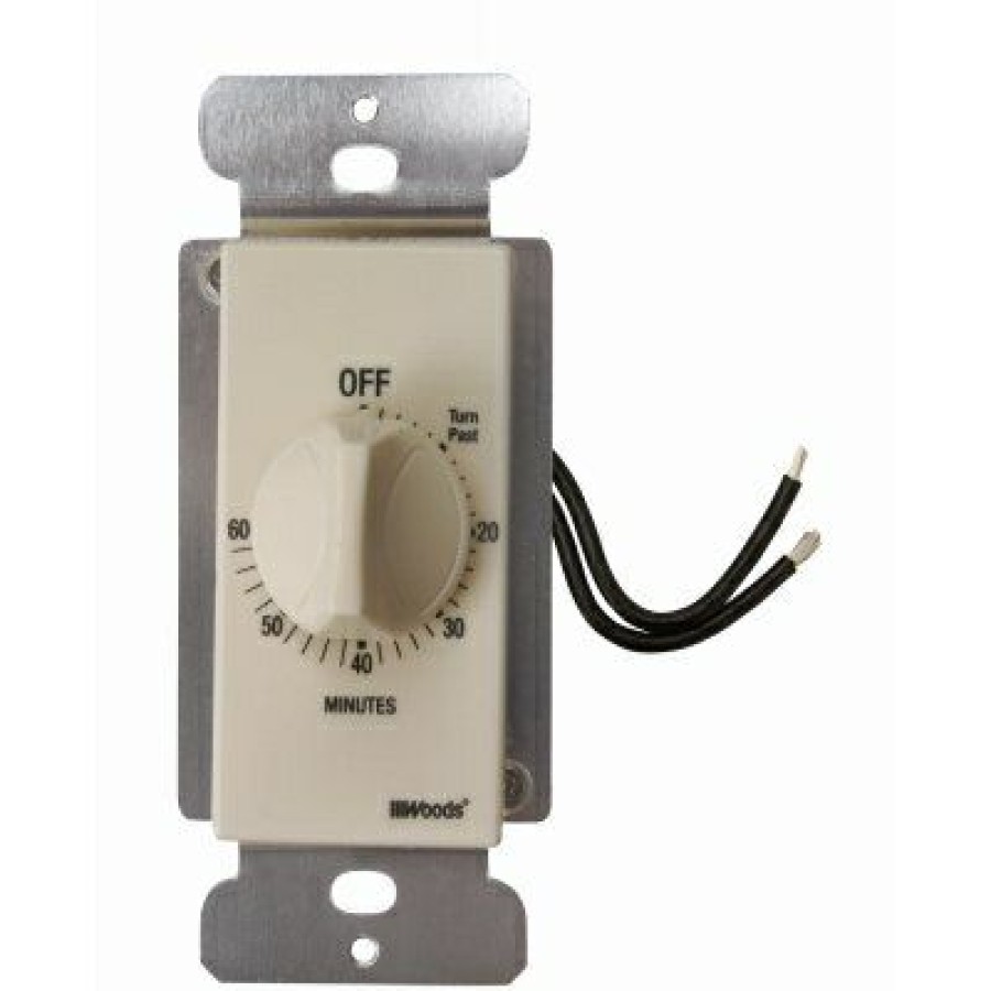 Electrical * | Woods Shoping Model In-Wall 60-Minute Switch Outlet/Appliance Timer, Almond