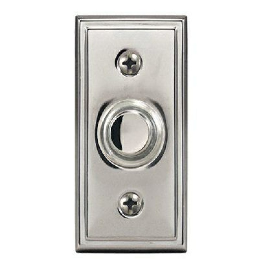 Electrical * | The Varied Pattern Wired Doorbell Push Button, Led Light, Satin Nickel